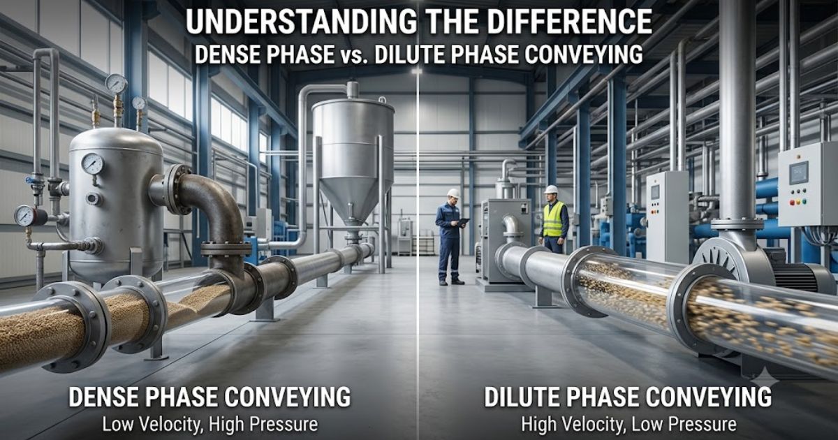 What is the Difference Between Dense Phase and Dilute Phase Conveying?